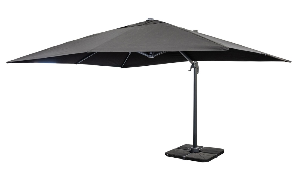 Cantlilever Umbrella 3m x 4m Charcoal OLEFIN 